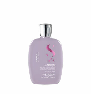 Champú delicado alisador para cabellos rebeldes Smoothing Low Shampoo SEMI DI LINO SMOOTHING de ALFAPARF 250ml