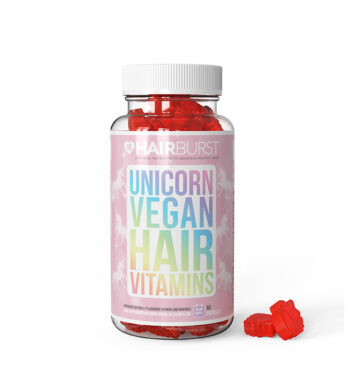 Vitaminas veganas Masticables Unicornio para Crecimieto Pelo Sano - 1 mes - CHEWABLE UNICORN VEGAN VITAMINS de HAIRBURST