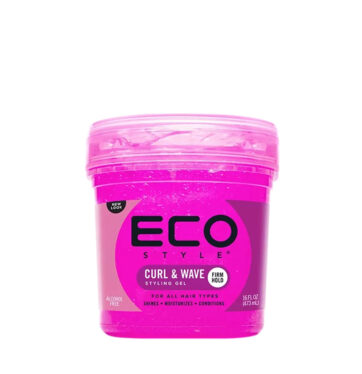 Gel rosa definición y fijación firme rizos y ondulado CURL & WAVE Styling Gel Firm Hold de ECO STLYLE BETH'S HAIR