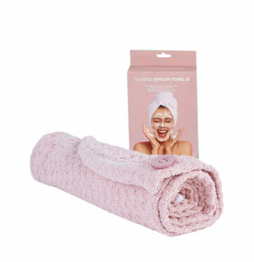 Toalla turbante de microfibra rosa African Towel de Bifull BETH'S HAIR