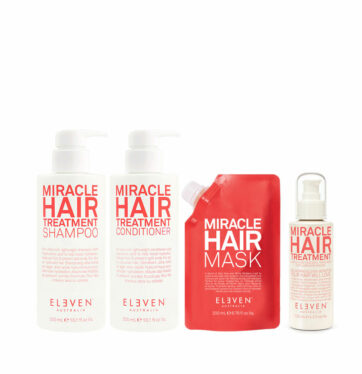 Pack reparación, hidratación, protección y detox cabello grueso MIRACLE de Eleven Australia BETH'S HAIR